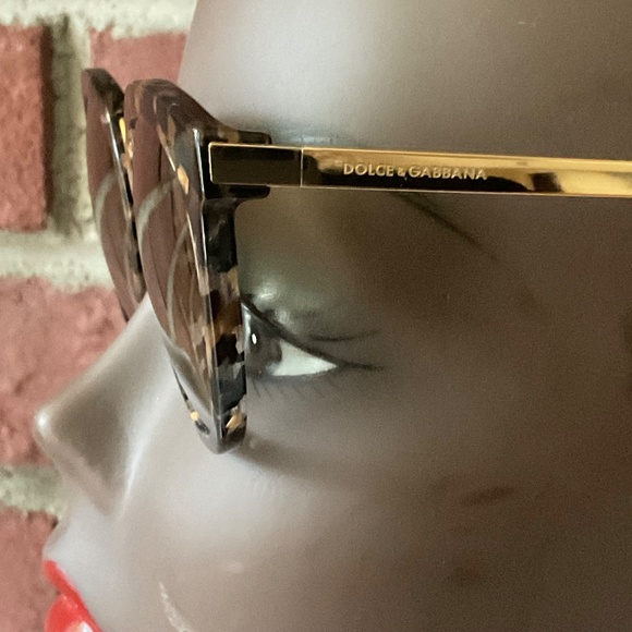 Dolce & Gabbana DG4268 Cube Black /Gold Round Mirror Sunglasses main image 6